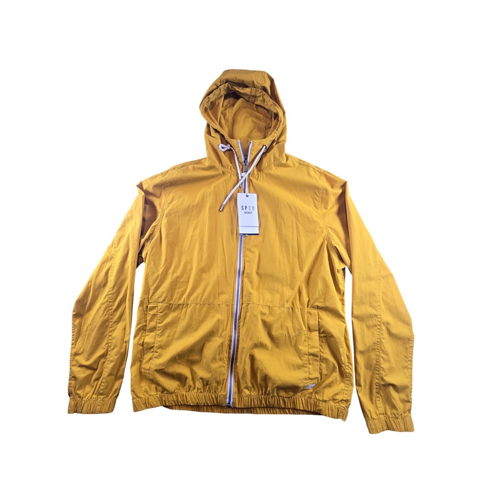 Denim & Flower Ricky Singh Mens Mustard Yellow SP20 Windbreaker Jacket Large NWT